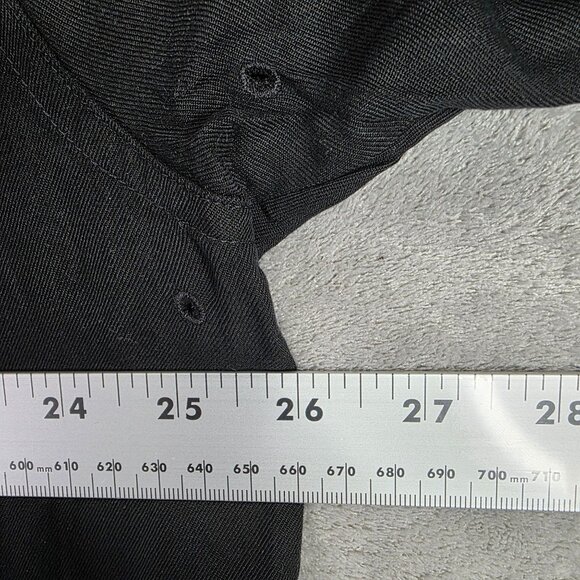 Mens Nat Nast Black 100% Silk Shirt Embroidered Button Up Short Sleeve Size XL - Picture 7 of 9